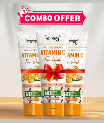 KURAIY - Lightening Face Wash For All Skin Type ( Pack of 3 )