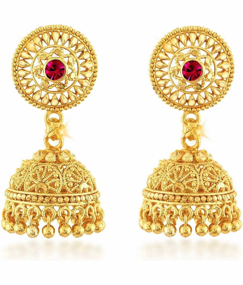 Vighnaharta Traditional Wedding waer Jhumki Earring Alloy Gold  Plated Jhumka for Women and Girls
