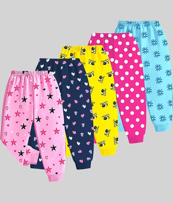 Kuchipoo Pack of 5 Girls Cotton Blend Legging ( Multicolor 4 )