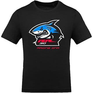 Fastbend Mens Black Printed Cotton Blend Round Neck T-Shirt