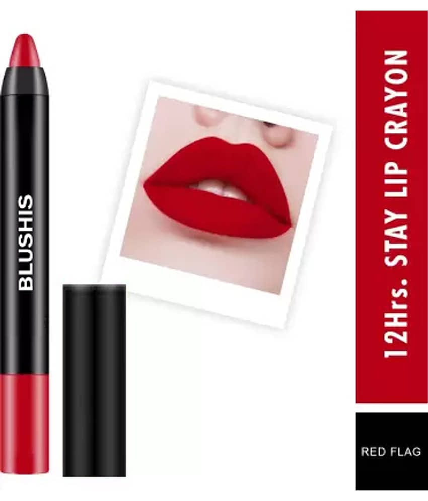 BLUSHIS Long Lasting Hydrating Red Matte Crayon Lipstick