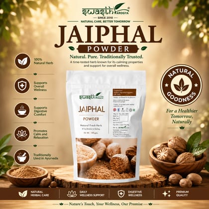 Swasth Arogya Jaiphal Powder - 1 Pack Of Jaiphal Powder (100g)