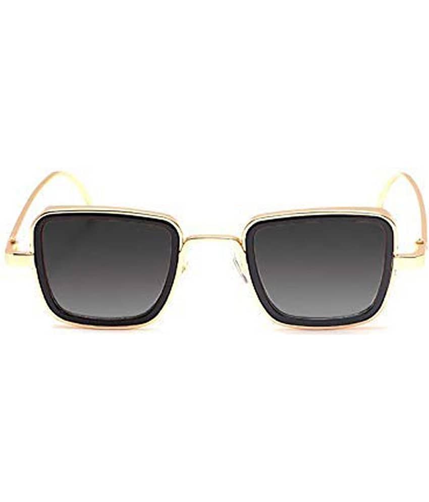 Kanny Devis - Gold Rectangular Sunglasses ( Pack of 1 )