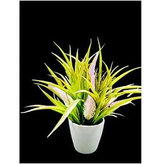 De Gardenia Mini Artificial Plants Set Multicoloured Lifelike Faux Plants for Home and Office Decore Small Bonsai (Purple 2)