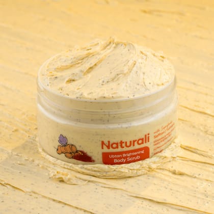 Naturali Ubtan Brightening Body Scrub With Saffron, Turmeric, Sandalwood Oil & Chickpeas-200g