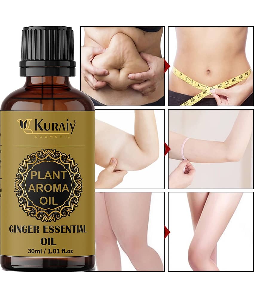 Kuraiy Natural Ginger Slimming Essential Oil Lifting Firming Hip Lift Up Stress Oil 30Ml