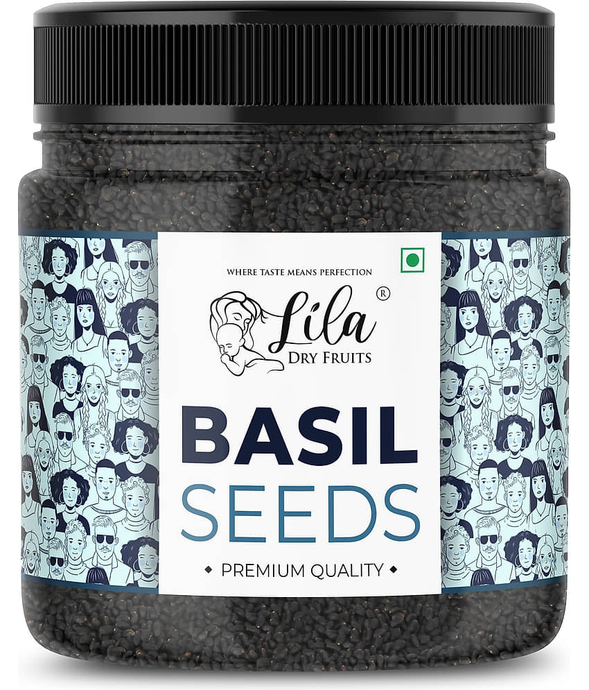 LILA DRY FRUITS Premium Basil Seeds 250g Raw Organic Sabja Seed Rich in Protein & Minerals