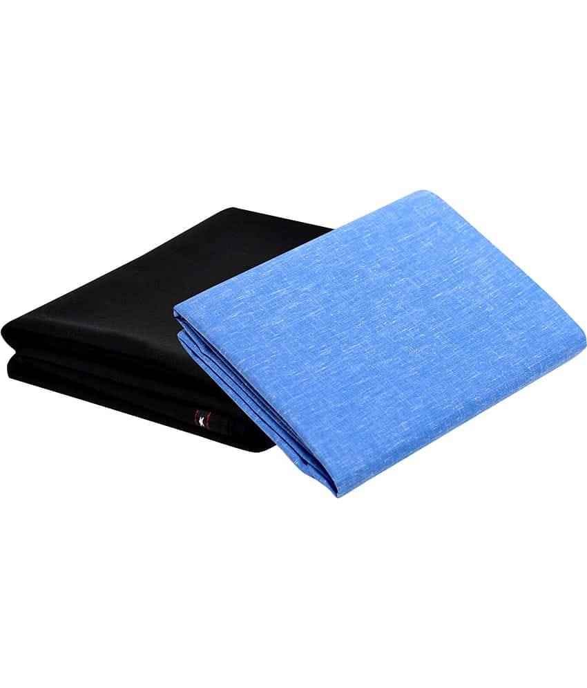 KUNDAN SULZ GWALIOR Multi Cotton Blend Unstitched Shirts & Trousers 1 Pant & 1 Shirt Pc For Men's