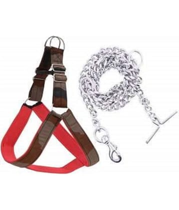 smart doggie designer military design chest belt for small dog with dog chain for small dog