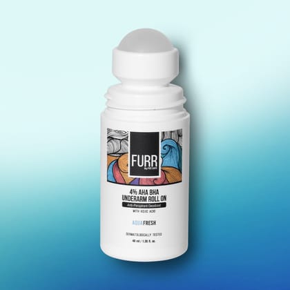 4% AHA BHA Underarm Roll-On - Aqua - (BYOC)