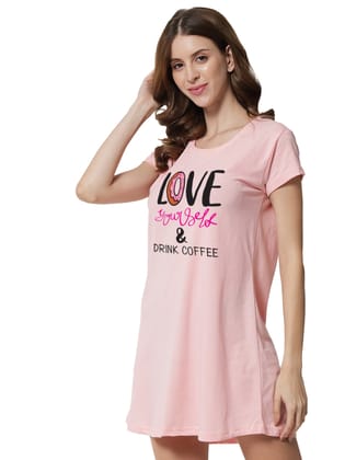 Love Your Self & Drink Coffee-Pink / S