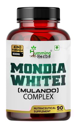 Humming Herbs Mondia Whitei (Mulando) 4in1, 90 Capsules with Fadogia Agrestis, Maca Root & Passion flower