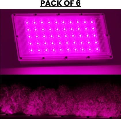 SPARKWORLD 50W BRICK LIGHT Flood Light Outdoor Lamp (Pink) | Colour: Pink (Pack of 6)