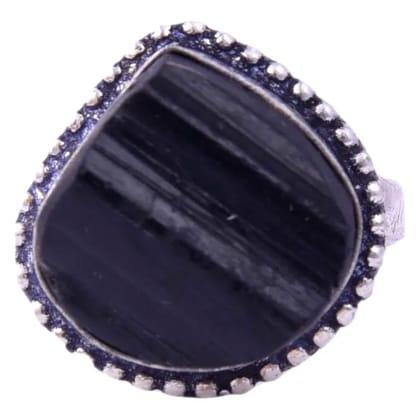Black Tourmaline Ring For Men And Women(KI_163)  by Krishna Impex