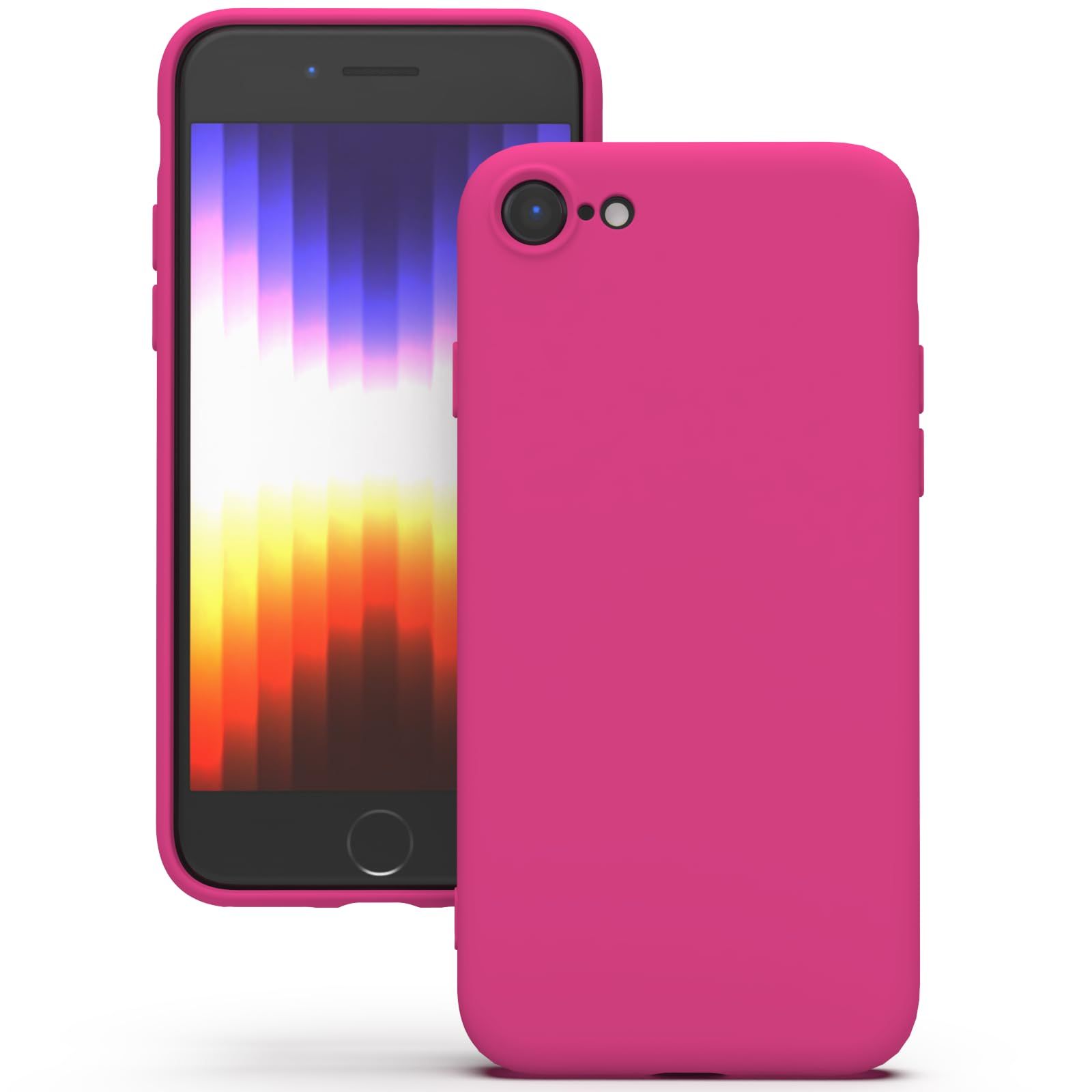 YATWIN Silicone Back Case for iPhone SE 2020/2022, iPhone 7/8, Soft-Touch Phone Back Cover for Apple iPhone SE 2nd 3rd Generation - Magenta YATWIN Silicone Back Case for iPhone SE 2020/2022, iPhone 7/8, Soft-Touch Phone Back Cover for Apple iPhone SE 2nd