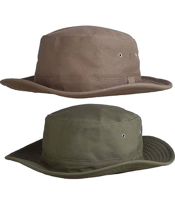 Zacharias Beige Plain Cotton Hats