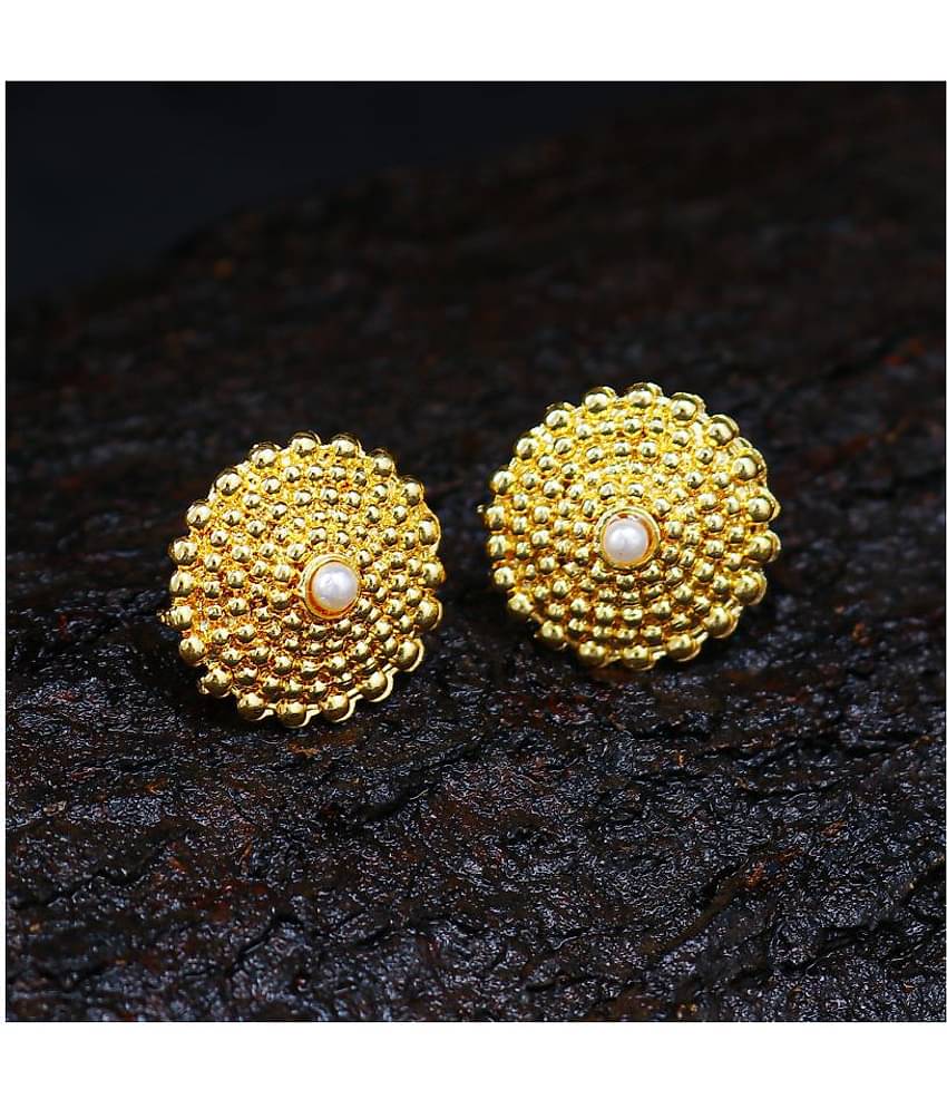 Sukkhi - Golden Stud Earrings ( Pack of 1 )