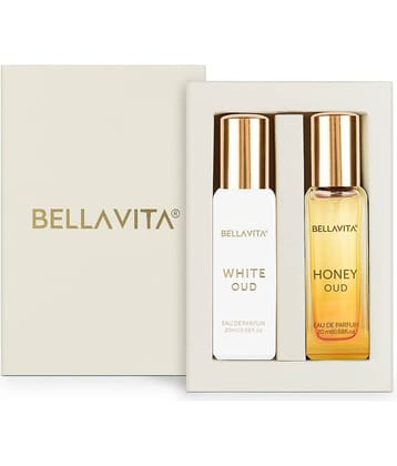 Bella Vita Luxury White Oud & Honey Oud | Long Lasting Perfume | Perfume for Man & Woman | EDP 2x20ml | Honey, Lemon & Patchouli | Premium Fragrance