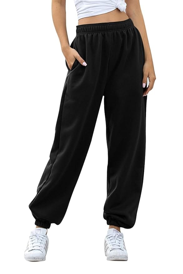 MF Women’s High Waist Cinch Bottom Sweatpants with Pockets | Sporty Gym & Lounge Jogger Pants