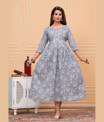 Nevisha Style Silver Cotton Maternity Kurta Single