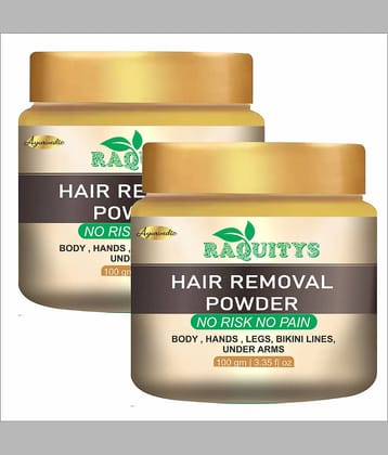 RAQUITYS Hair Removal Powder Three in one Use For Powder D-Tan Skin 200GM