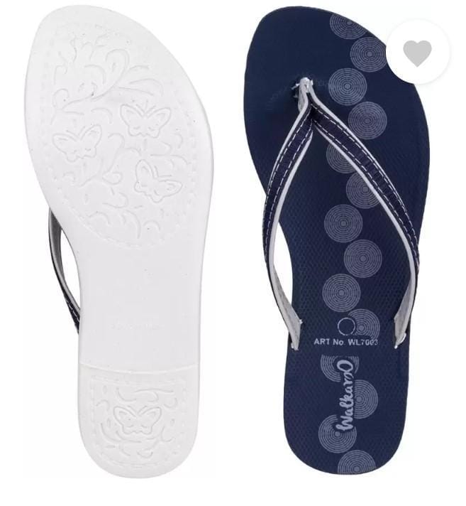 Walkaroo WL7003 Blue L No 6 Ladies Slipper