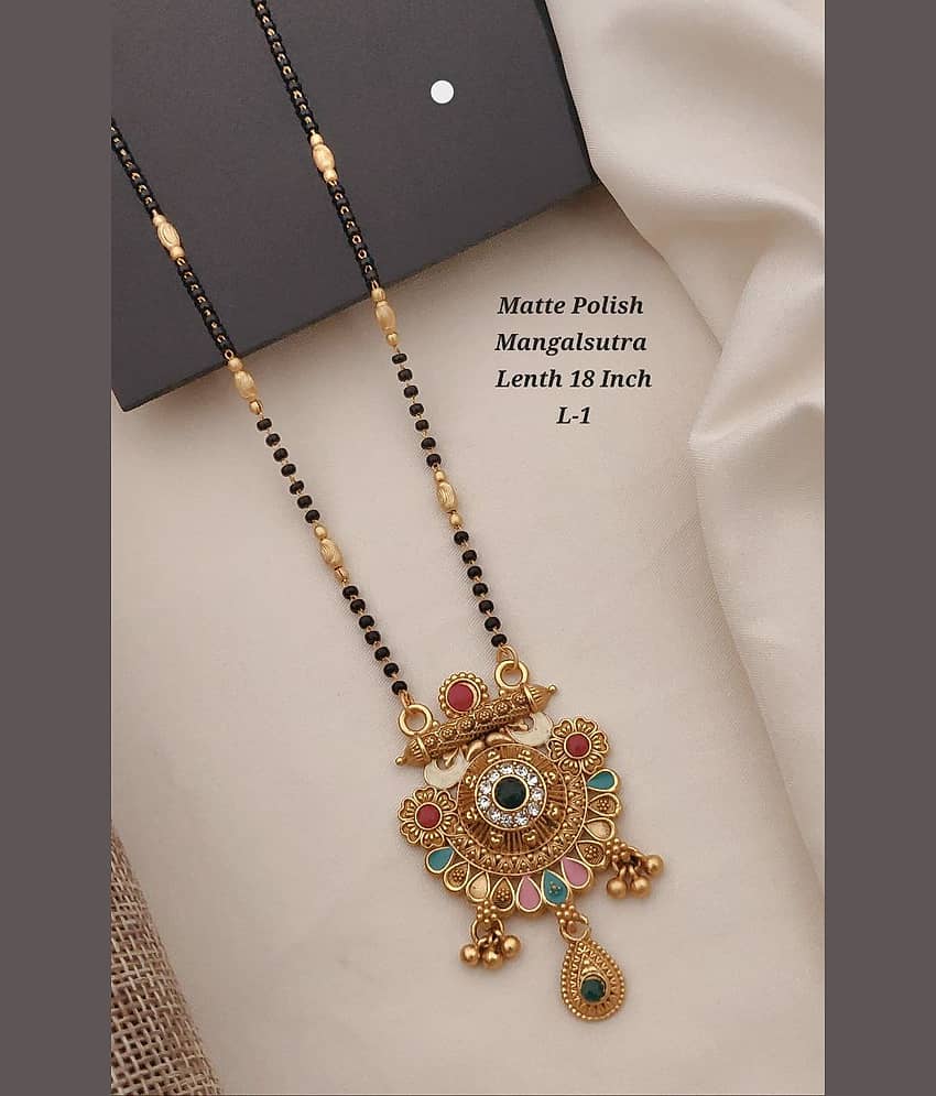 Shivay Fashion Golden Mangalsutra ( Pack of 1 )