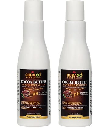 Subaxo Cocoa Butter Body Lotion Herbal Cocoa Butter Lotion Pack of 2