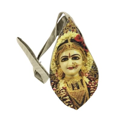 MAYAPURI Printed Bead Bag/Chanting Bag/Gomukhi Japa Bag with Zip Pocket (Pack of 1)
