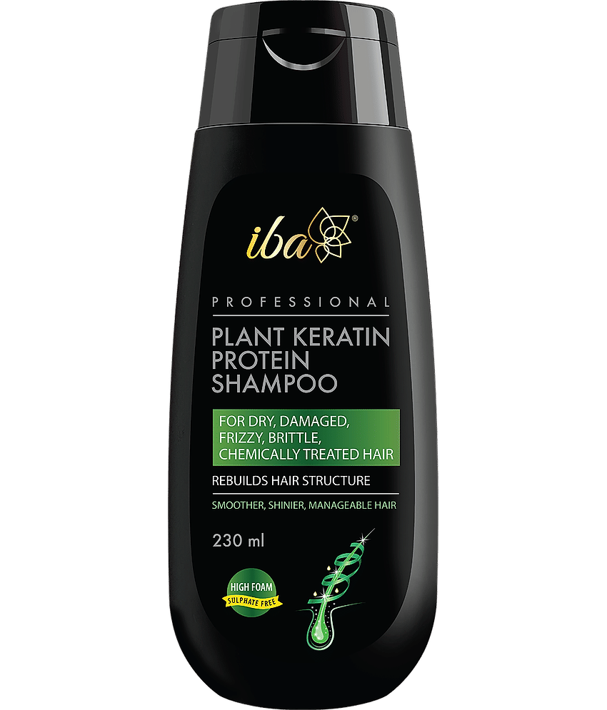 Iba Professional Plant Keratin Protein Shampoo, 230ml , For Dry Frizzy Damaged Hair, (Pack of 1)