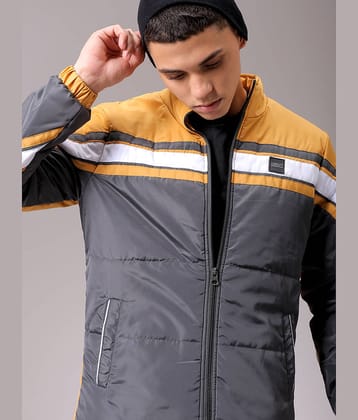 The Indian Garage Co. Polyester Men's Quilted & Bomber Jacket - Grey ( Pack of 1 )