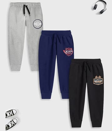 Trampoline Pack of 3 Boys Cotton Blend Trackpant ( Multicolor )