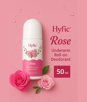 HYFIC Rose Underarms Roll On Deodorant Roll-ons for Unisex 50 ml ( Pack of 1 )