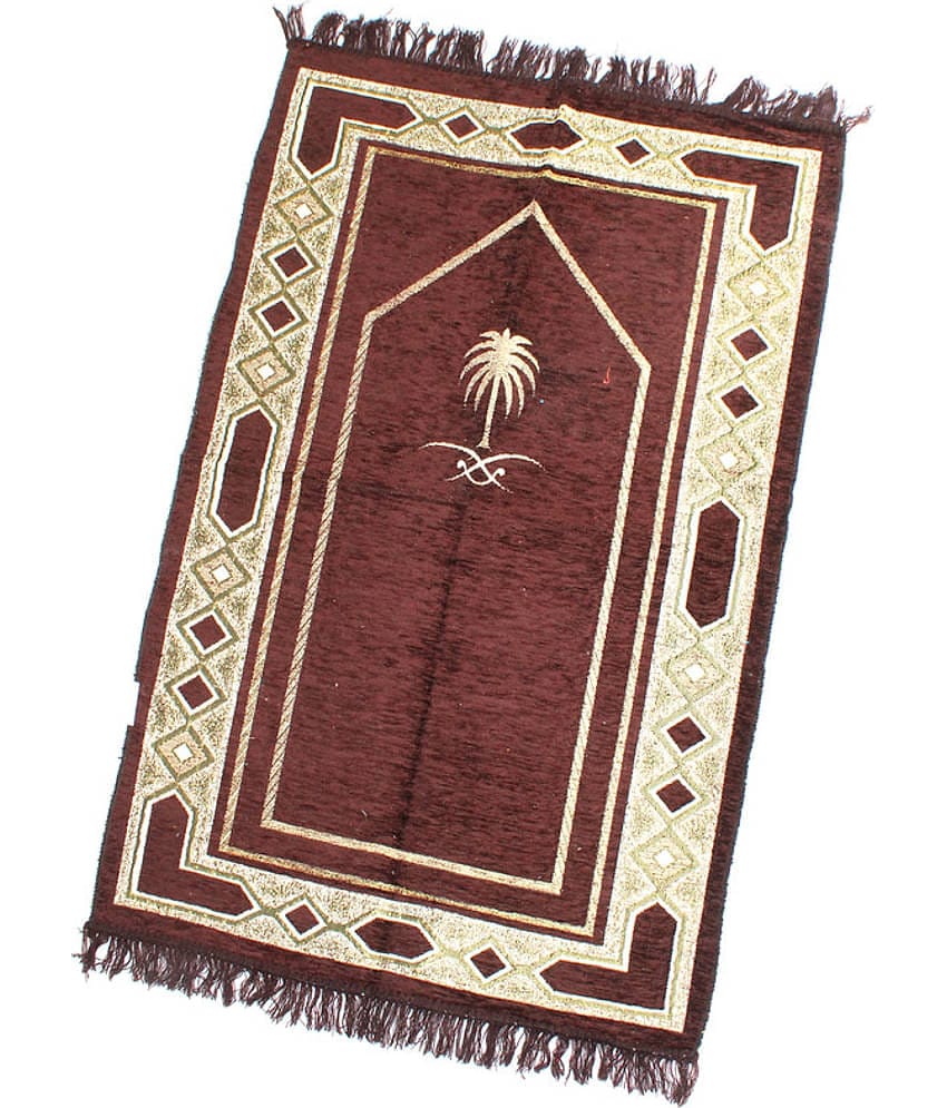 ADIRNY Brown Single Cotton Prayer Mat ( 110 X 70 cm )