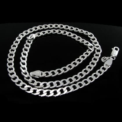 Stylish Solid .925 Sterling Silver Curb Link Design Men's Chain 20&quot;