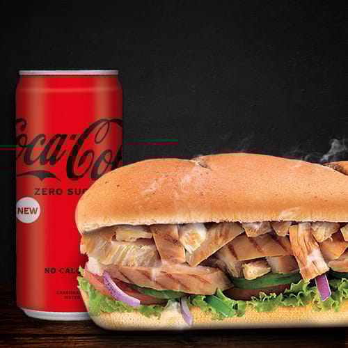 Roasted Chicken Strip Sandwich (15cm) + Coke(Save 31%)