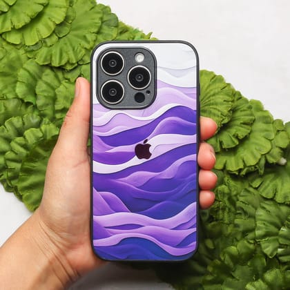 Purple Crest metal back case for Apple Iphone 15 Pro