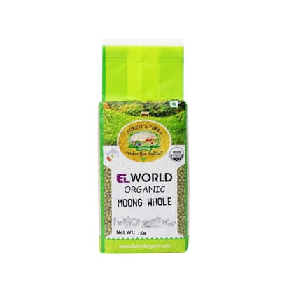 Elworld Agro & Organic Food Products Moong Whole 1Kg