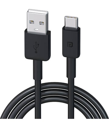 Portronics Black 3A Type C Cable 1 Meter