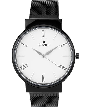 Aglance - Black Stainless Steel Analog Men's Watch