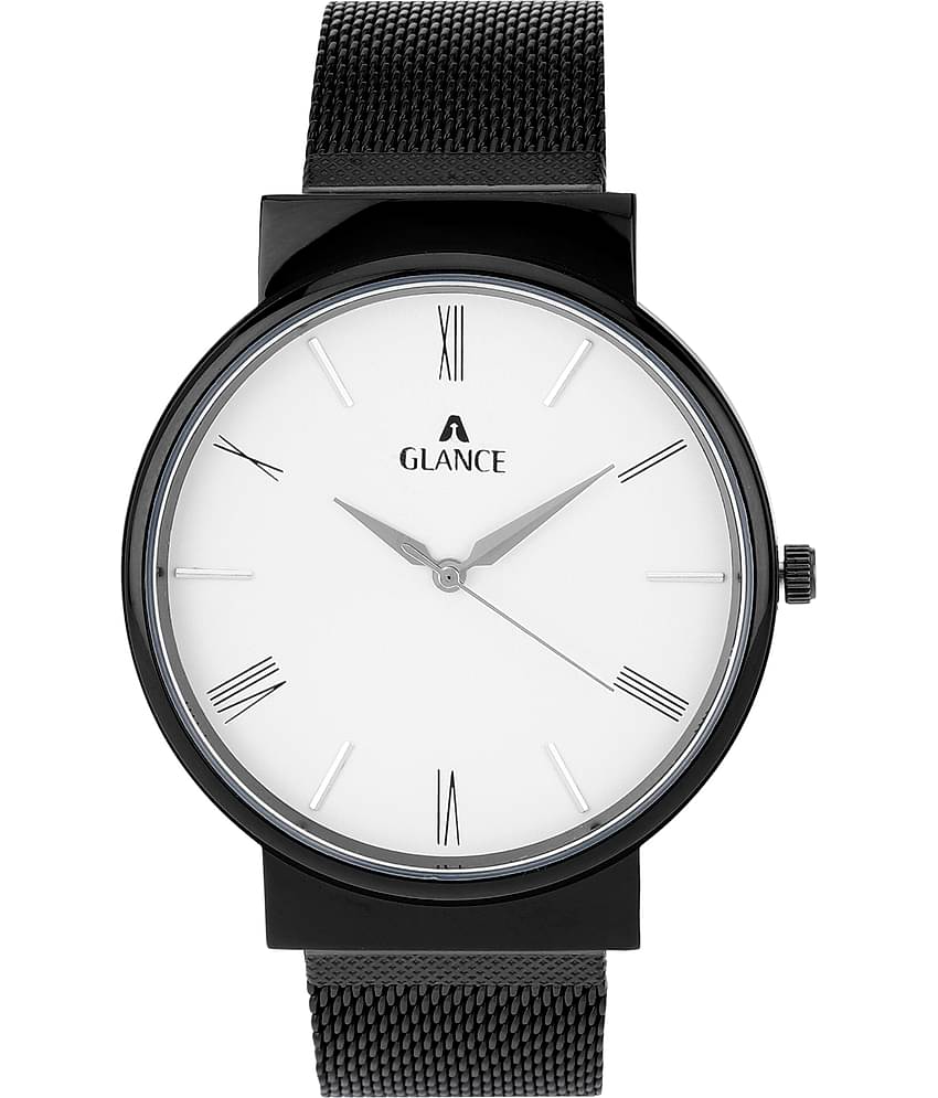 Aglance - Black Stainless Steel Analog Men's Watch