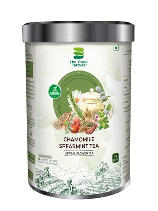 The Three Tattvas Chamomile Spearmint Tea 25gms The Three Tattvas Chamomile Spearmint Tea 25gms