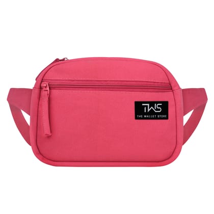 The Wallet Store Urban Trek Canvas Fanny Bag - Red