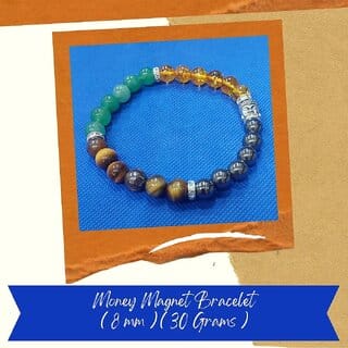 VSP VASTU SAMADHAN - 170  MONEY MAGNET BRACELET FOR FINANCIAL WEALTH, ABUNDANCE AND CURB UNNECESSARY EXPENCES ( 8 mm )