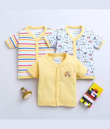 BUMZEE Pack of 3 Baby Boys Cotton T-Shirt ( White )