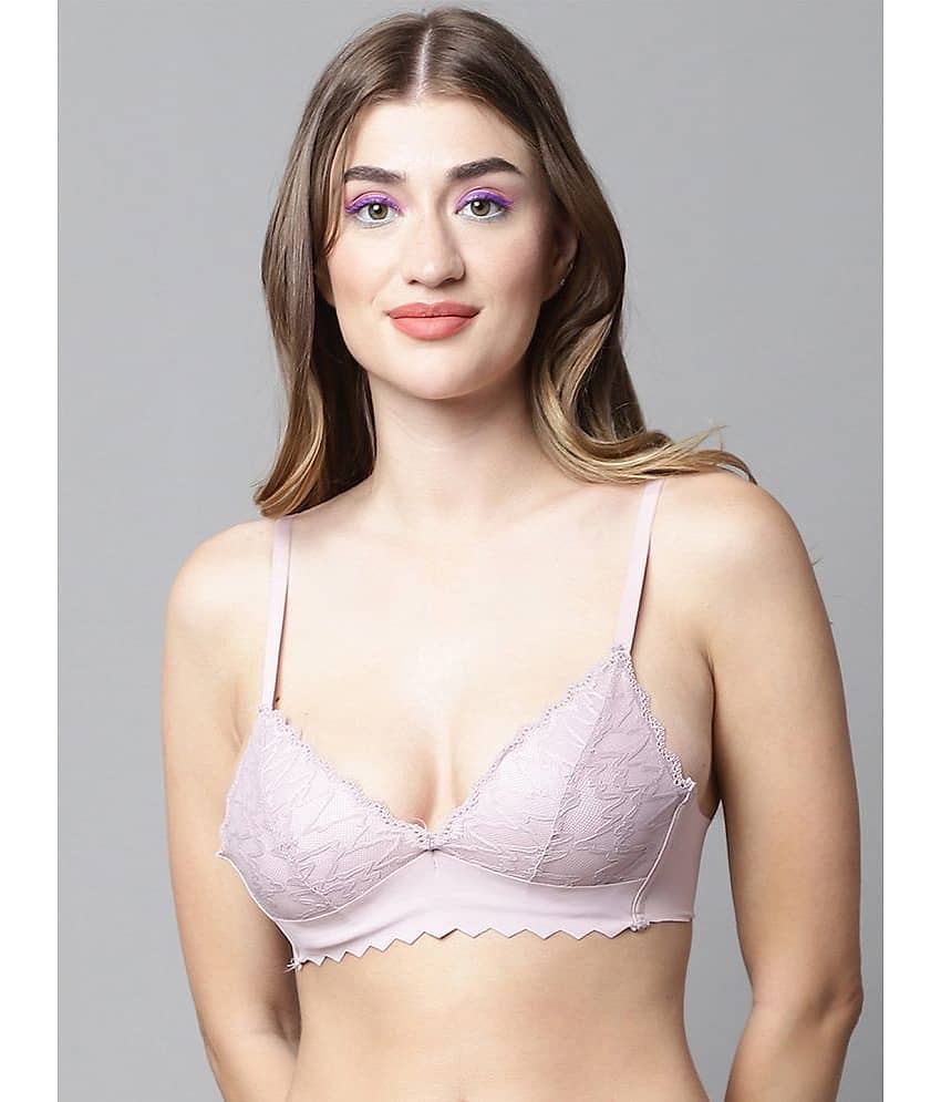 PrettyCat Lace Lightly Padded Women's T-Shirt Bra ( Mauve )