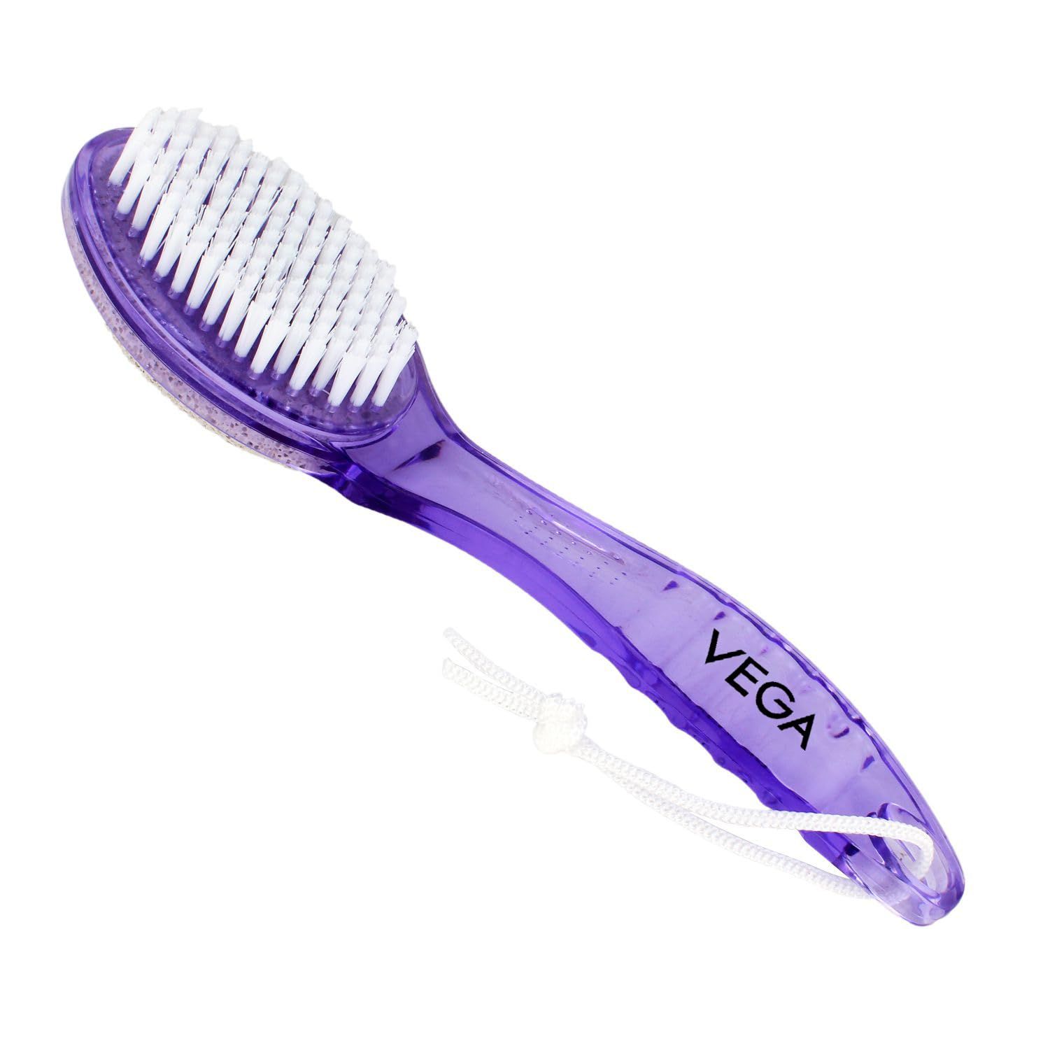 Vega Pumice Stone/Nail Brush with Handle, Color May Vary Vega Pumice Stone/Nail Brush with Handle, Color May Vary - White / 1 count (Pack of 1)