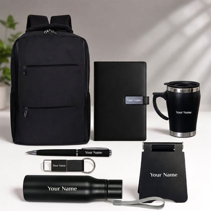 Personalized 7-in-1 Executive Backpack Gift Set