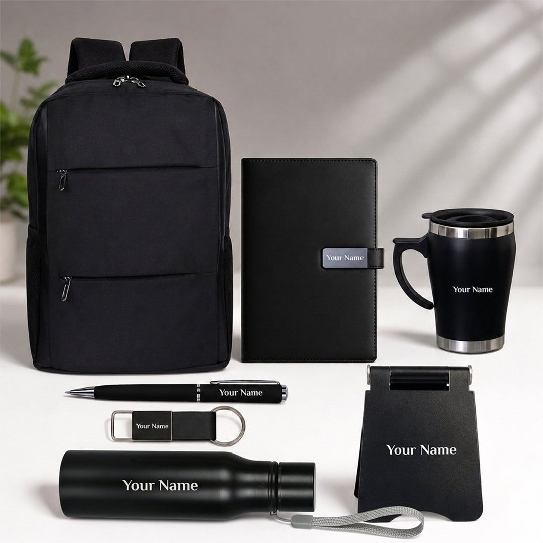 Personalized 7-in-1 Executive Backpack Gift Set
