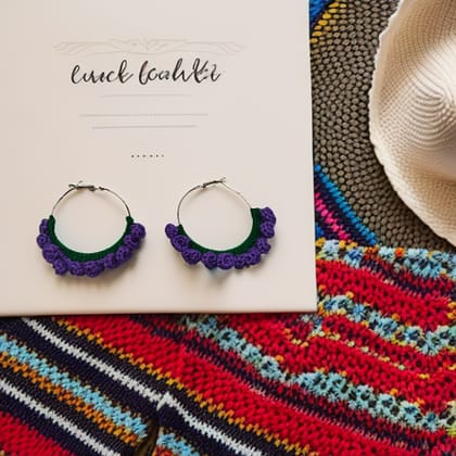 Handmade Crochet Flower Earrings - Colorful Boho Style Handmade Crochet Flower Earrings - Colorful Boho Style